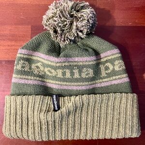 Patagonia Green Pom Beanie